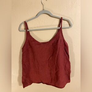 notPERFECTLINEN Burgundy Camisole Top